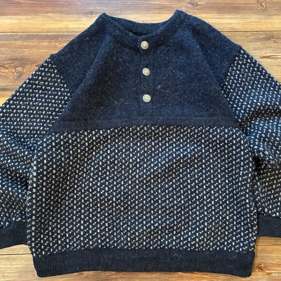 L.L. Bean Other - Vintage L.L.Bean Norway Wool Birdseye Nordic Fisherman Jumper Men’s Tall L